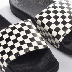 Νέος 🛒 VANS CHECKERBOARD SLIDE-ON 🩴 SANDALS V4KIIP9-IP9 Λευκό-Μαυρο 😉 -Βερμούδες Κατάστημα 101238760001 100 2