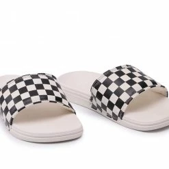 Εξοδος 🤩 VANS LA COSTA SLIDE-ON CHECKERBOARD VA5HFER6R-R6R Λευκό-Μαυρο 🎉 -Βερμούδες Κατάστημα 101238760007 100 2