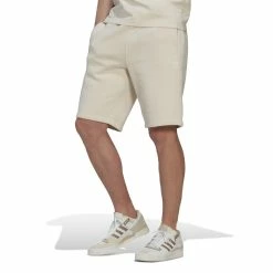 Best Pirce 🔥 Adidas Originals ADICOLOR ESSENTIALS TREFOIL SHORTS HK0183 Εκρού ✨