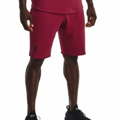 ΧΟΝΔΡΙΚΟ ΕΜΠΟΡΙΟ ⭐ UNDER ARMOUR RIVAL TERRY SHORT 1361631-665 Μπορντό ⌛