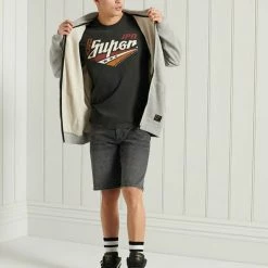 ΧΟΝΔΡΙΚΟ ΕΜΠΟΡΙΟ 🛒 SUPERDRY OVIN VINTAGE STRAIGHT SHORT M7110295A-7CO Μαύρο 🧨 -Βερμούδες Κατάστημα 210837410009 18 2